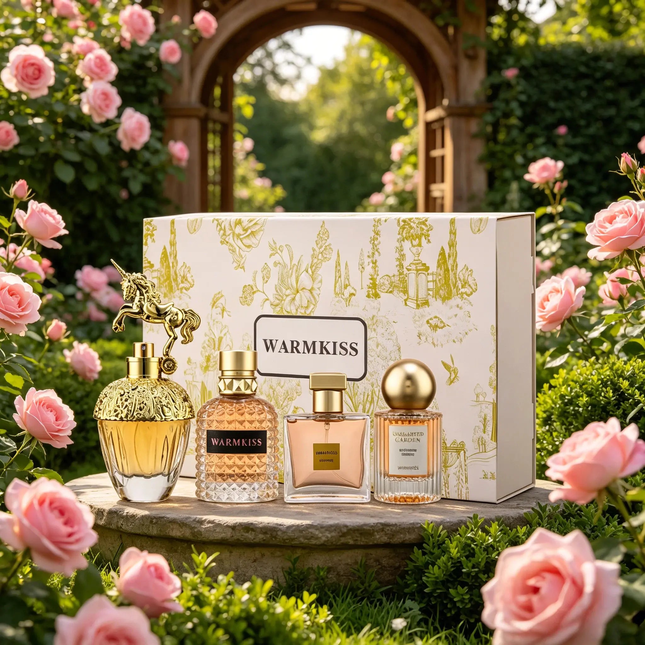 WARMKISS Perfume Set: 4 Scents for Every Vibe- 50Ml+30Ml*2+25Ml - with Floral & Fresh Notes - Ideal Gift for Her on Birthday & Anniversary - Long Lasting Perfumes - Mini Perfumes - Perfect Birthday Gift - Perfect Gift Set - Timber - Colognes-Woman