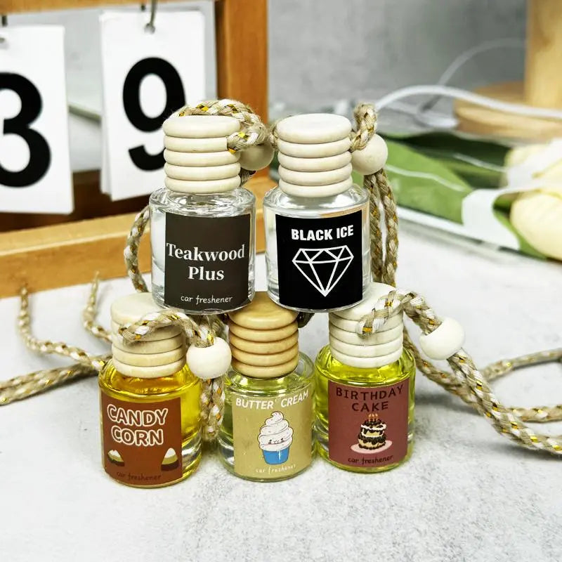Car Air Fresheners Hanging Scent Oil Diffuser,Exovan 8ML Nature Frangrance Friut Juciy Perfume Last Long Time with Three Scents for Car & Live Gifts
