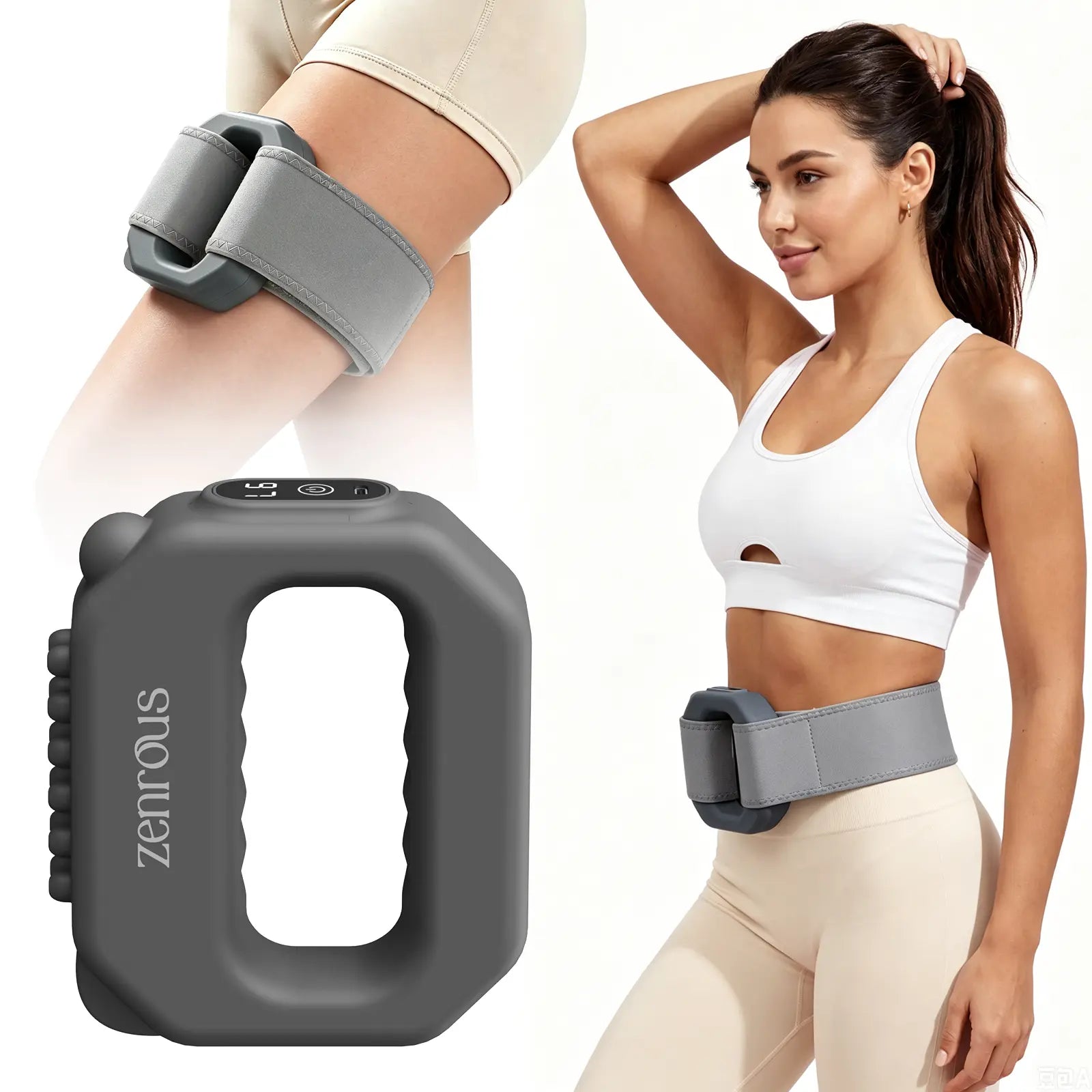 Zenrous 2026 New Wearable Fascia Ring– Adjustable Vibration Belt for Waist, Back & Legs – Cordless Portable Percussive Machine for Muscle Recovery & Tension Relief