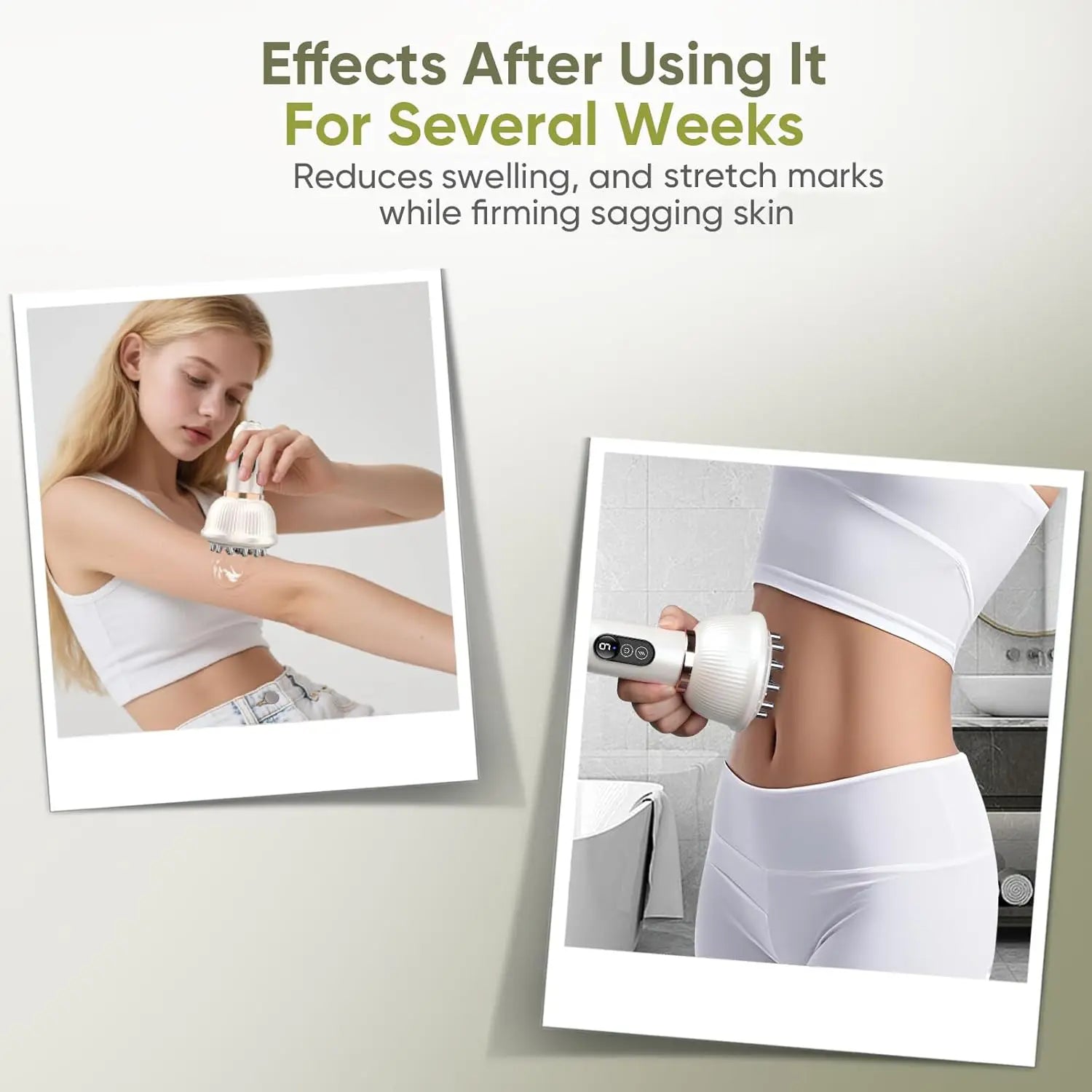 Professional Handheld Massager with Lymphatic Drainage - Rechargeable, Heat & Vibration Device for Muscle Support, Portable Full-Body Care Gift for Neck, Back, Legs