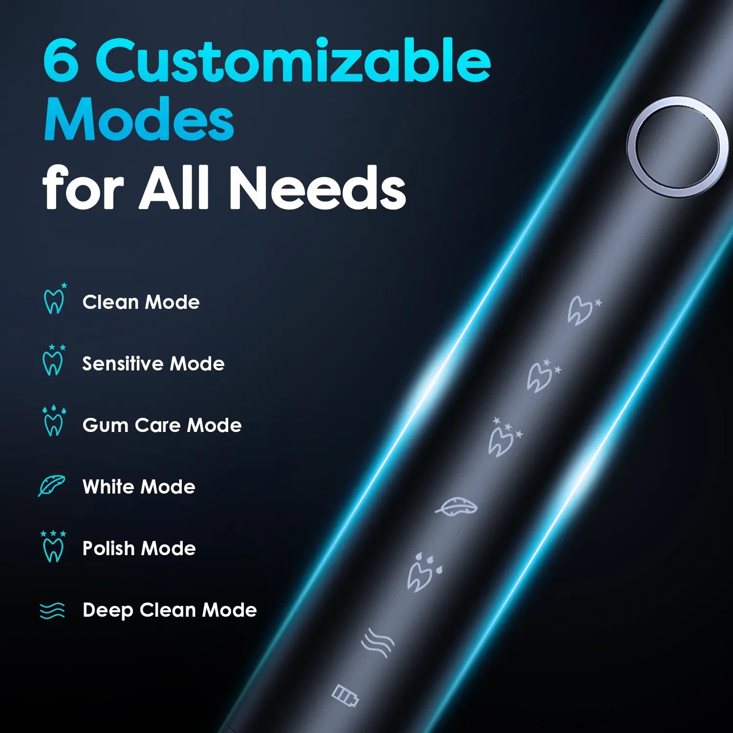 Premium Quality, Insanely Cheap! Everglow Electric USB Charging Toothbrush, 1 Count Soft Bristles Toothbrushes & 4 Counts Brush Head & 1 Count Charging Cable, Intelligent Cleaning Toothbrushes, Gift