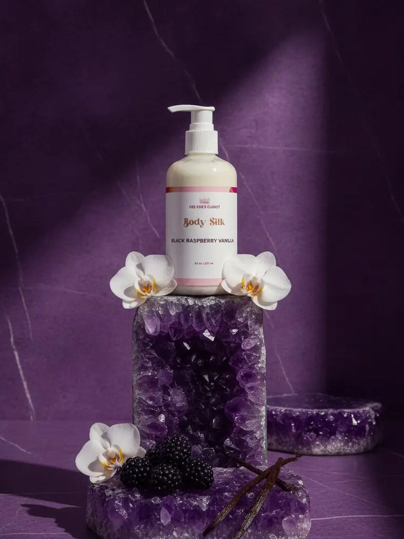 Black Raspberry Vanilla Body Silk for Soft Moisturized Skin | Plum Wine Vanilla Body Lotion | Niacinamide Brightening | Luxury Body Skincare Women