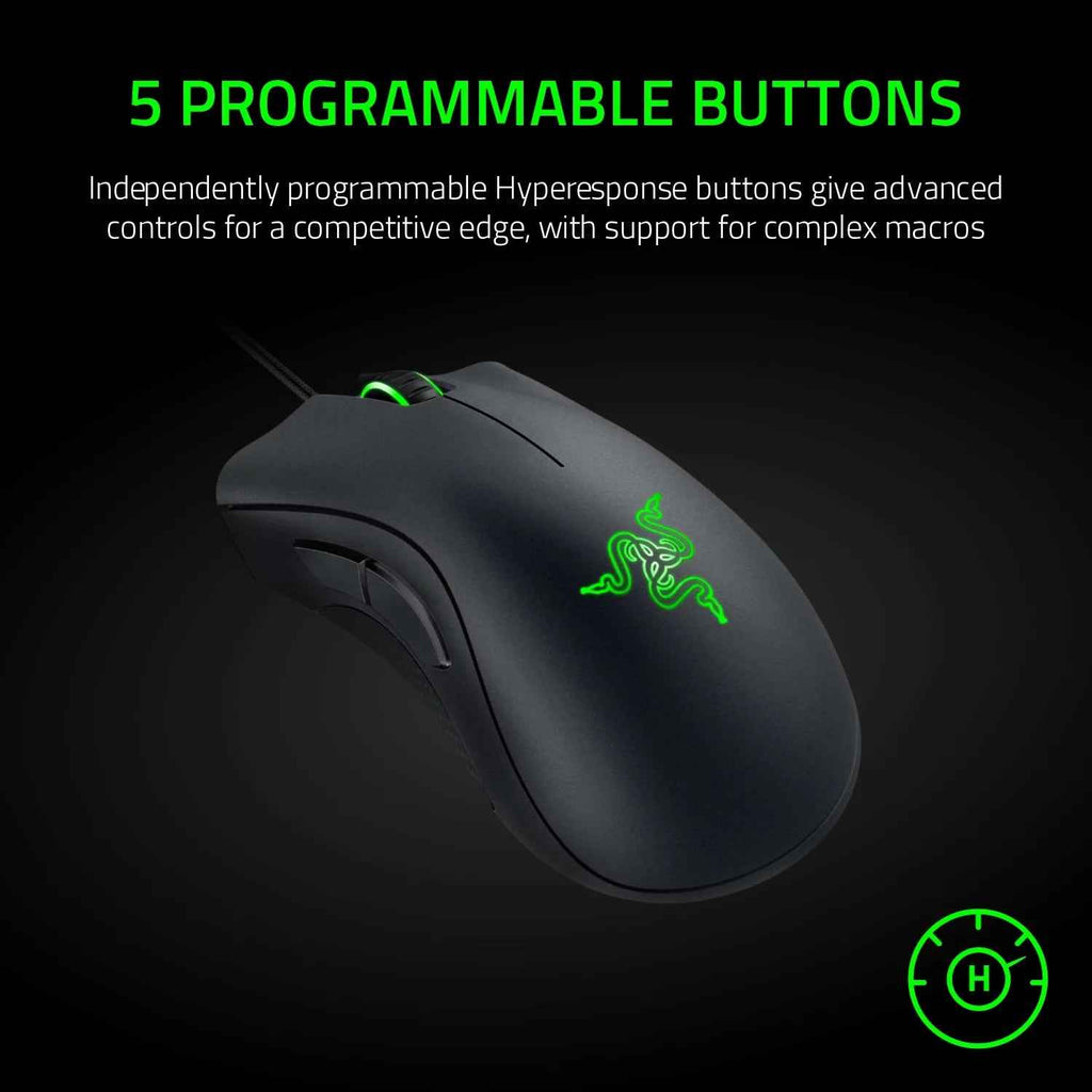 DEATHADDER ESSENTIAL - ERGONOMIC Wired Gaming Mouse -Black