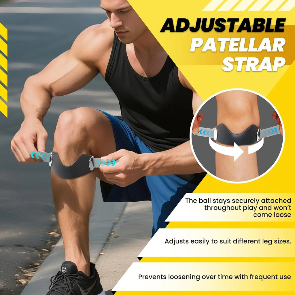 Patellar Tendon Support Strap - 2 Pack Adjustable Non-Slip Patella Band Stabilizer Silicone Knee Brace for Hiking, Running, Jumpers Knee, Tendonitis, Basketball, Squats,Holiday Gifts