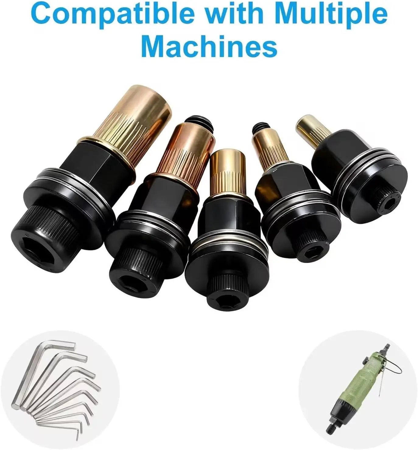Head Rivet Nut Tool, M3 M4 M5 M6 M8 Rivnut Kit, Carbon Steel Rivnut Set, Threaded Rivet Nut Kit, Manual Riveter Rivnuts Tool Accessory for Automotive Repair Warehouses,Fathersdaygift