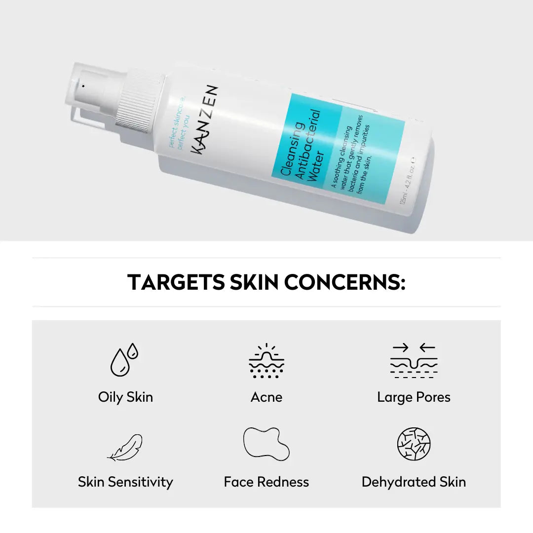 Kanzen Skincare Hypochlorous Cleansing anti Bacterial Spray 125Ml 4.2 Fl Oz | 125Ppm Hypochlorous Acid, Skincare Facial Spray | for Sensitive Skin, Acne Prone Skin, Non Comedogenic | Pure Ingredients