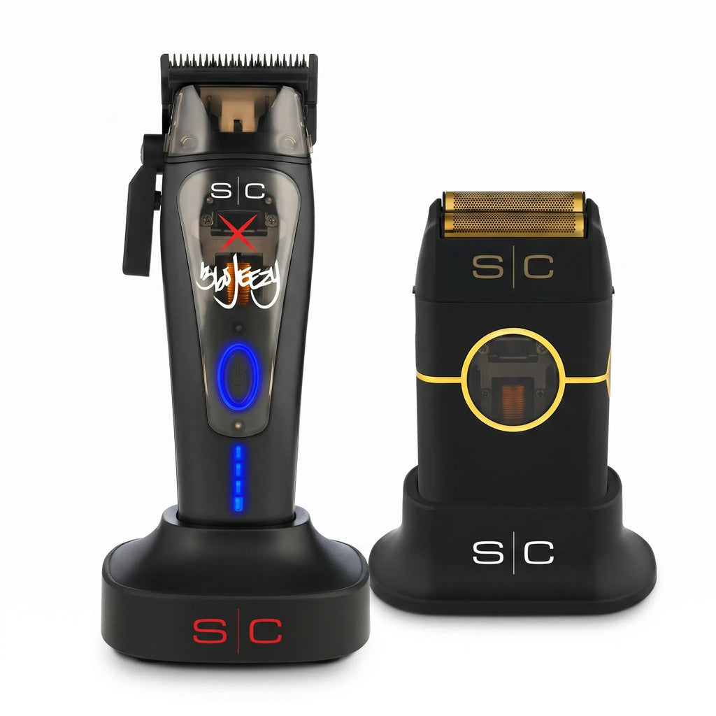 Stylecraft 360 Jeezy Hair Clipper and Instinct Metal Cordless Double Foil Shaver Bundle