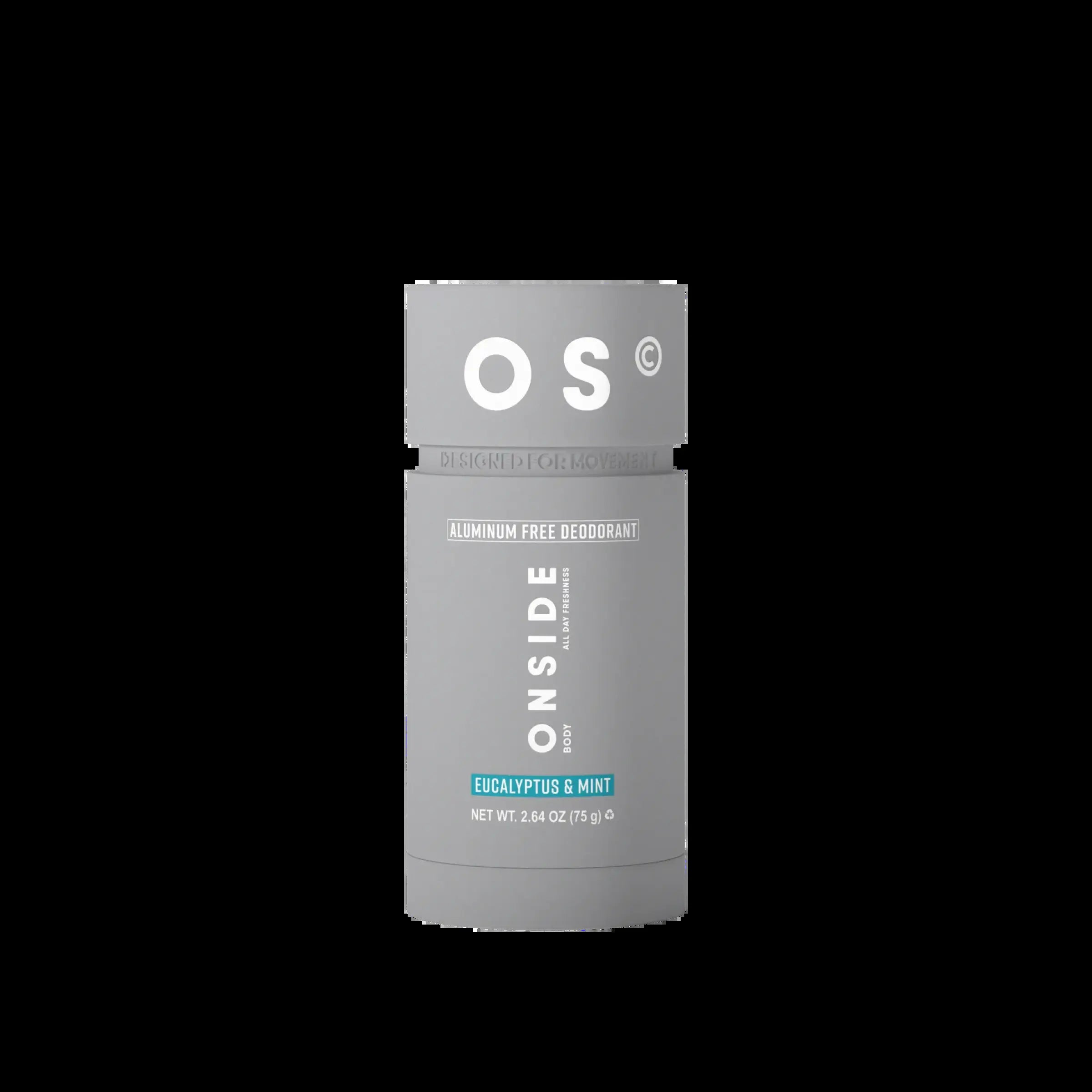 ONSIDE High Performance Deodorant | Aluminum Free | 48-Hour Odor Protection | Dermatologist Tested | Gentle on Skin, Built for Active Lifestyles | Santal Leather & Eucalyptus Mint | Performance Care