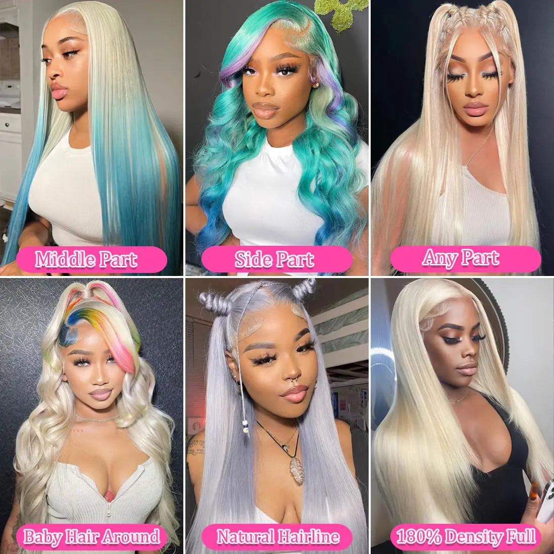 Hot Star 613 13X6 HD Transparent Lace Front Wig Human Hair 40 Inch 180 Density Blonde Wig Straight Pre Plucked with Baby Hair