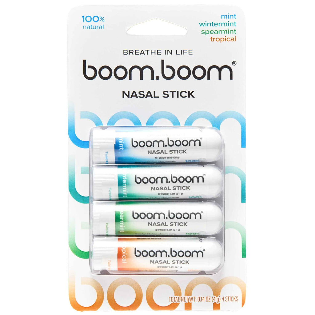 Boomboom Nasal Stick: Free Your Nose | Featured on Shark Tank | Powerful Essential Oils with Vapor Flow Technology | Breathe in Life Remedies Treatment