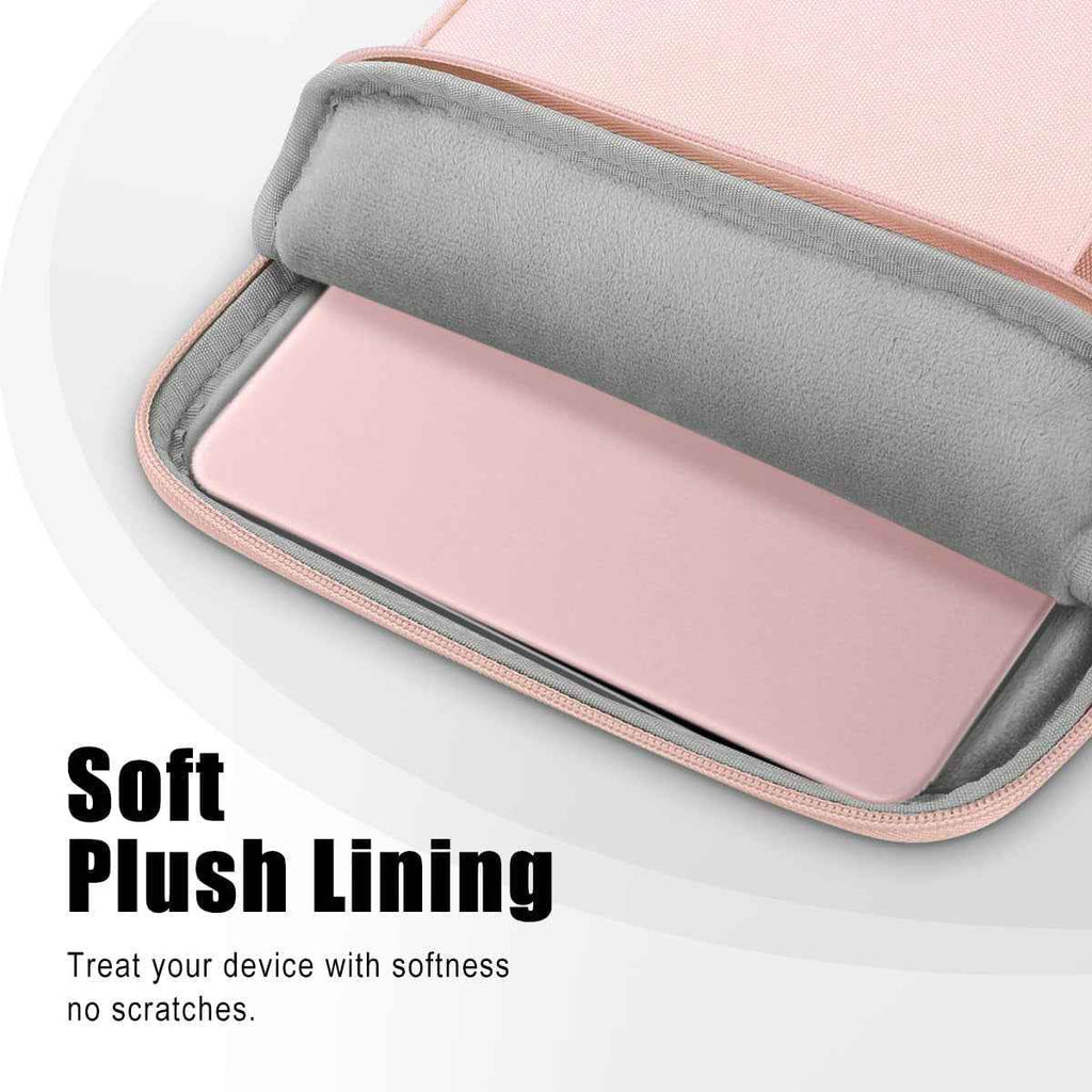 Sleeve Case with Shoulder Strap for Tablet/Laptop, 13.3-14", Pink | Fit Macbook Neo 13 Inch 2026 Model A3404 with A18 Pro Chip, Carrying Case with Shoulder Strap