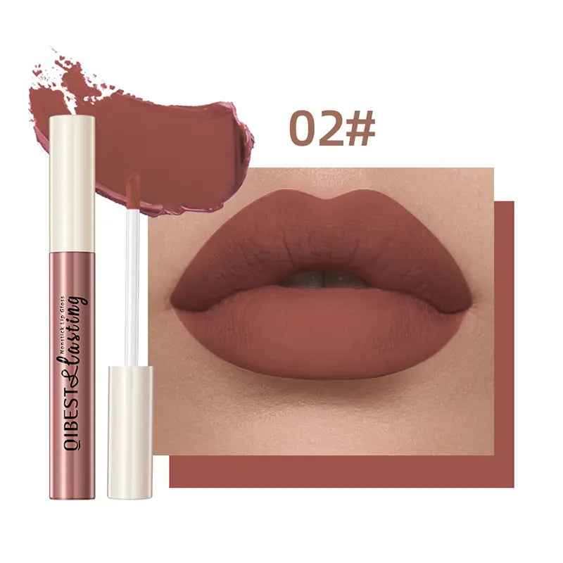 3PCS Matte Velvet Lip Gloss, Non-Stick Cup and Non-Fading Full-Coverage Lip Gloss, Suitable for All Skin Types,Multiple Colors to Choose From，Ideal for Everyday Use