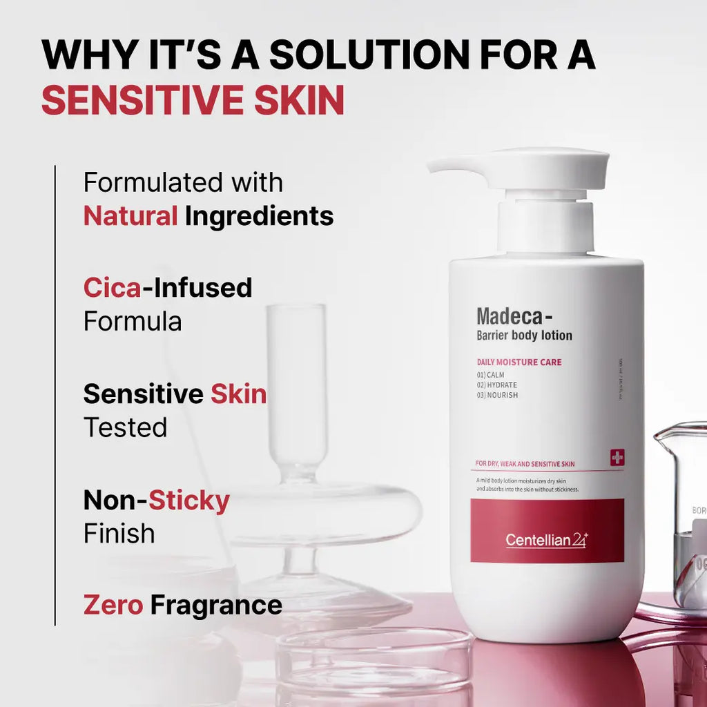 [Centellian24] Madeca Barrier Body Lotion | TECA Calming & Barrier Repair for Sensitive Skin | 65% Centella Asiatica & Patented Moistboom | Soothes Dryness Itchiness & Absorbs Quickly | Family-Safe Formula | 500Ml (16.9Fl Oz)