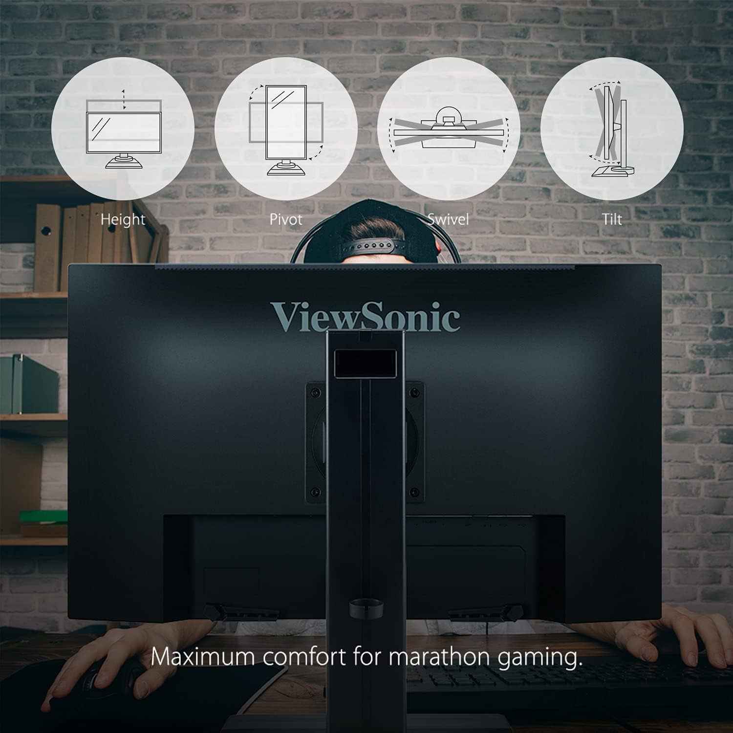 XG2431 24 Inch 1080P Gaming Monitor with 240Hz, 0.5Ms, Freesync Premium, NVIDIA G-Sync Compatible, Advanced Ergonomics, Eye Care, HDR400