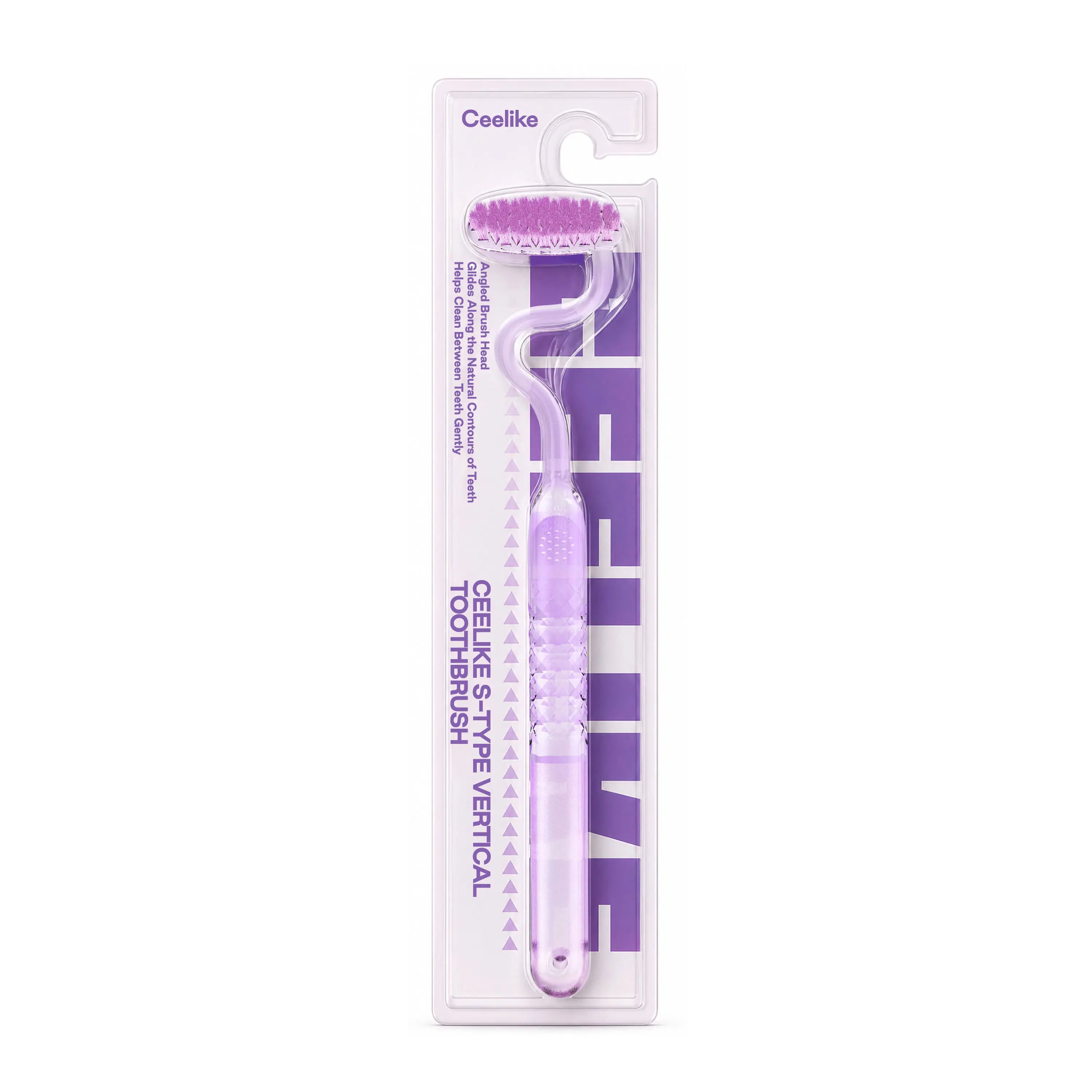 CEELIKE S-Shaped Toothbrush - Ergonomic Curved Handle, Soft Bristles for Deep Oral Cleaning, Comfortable Daily Oral Care, Non-Medical
