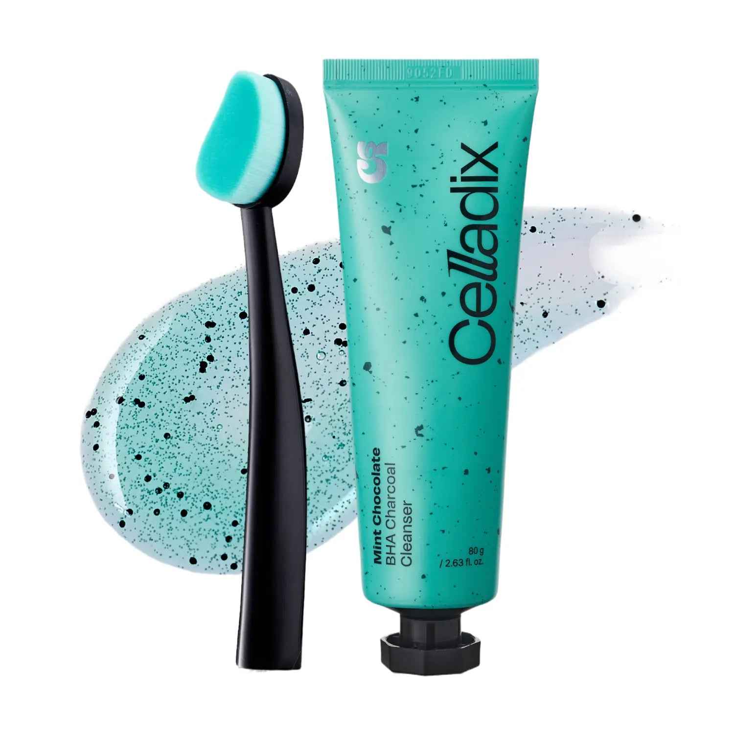 Celladix Mint Chocolate BHA Charcoal Facial Cleanser, Deep Cleansing Formula for Daily Skincare