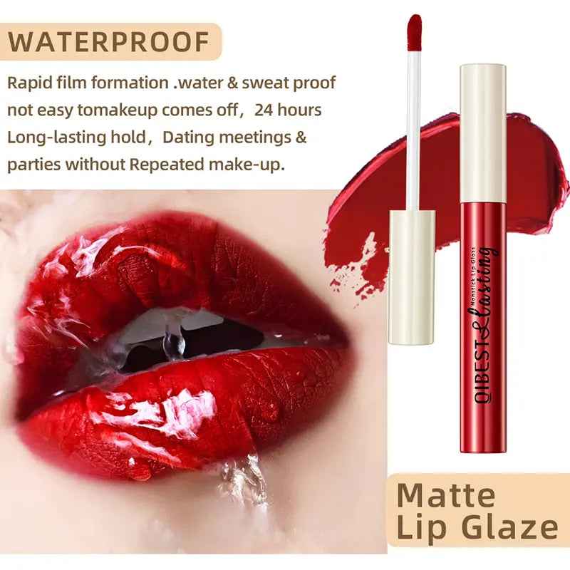 3PCS Matte Velvet Lip Gloss, Non-Stick Cup and Non-Fading Full-Coverage Lip Gloss, Suitable for All Skin Types,Multiple Colors to Choose From，Ideal for Everyday Use