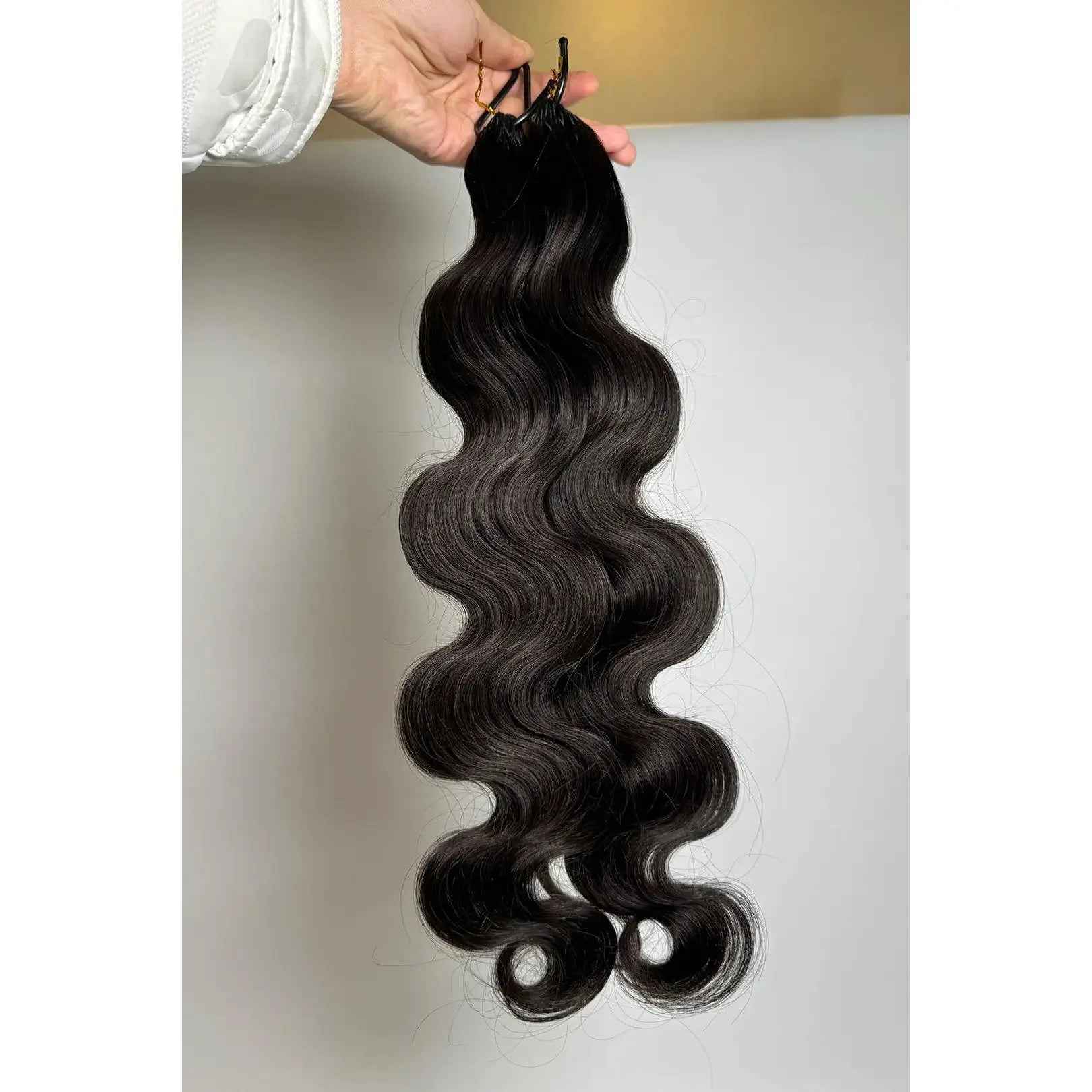 Ygwigs Pre-Separated Feather Crochet Hair Extension Body Wave Human Hair FE22