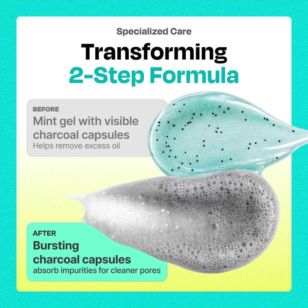 Celladix Mint Chocolate BHA Charcoal Facial Cleanser, Deep Cleansing Formula for Daily Skincare