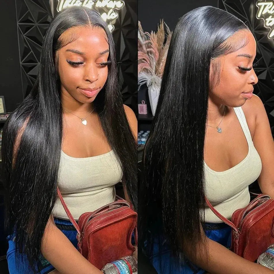 Hot Star Body Wave Wig 13X6 HD Transparent Lace Front Wigs Human Hair Pre Plucked 180% Density Brazilian Straight Frontal Wigs Human Hair with Baby Hair Natural Hairline for Women