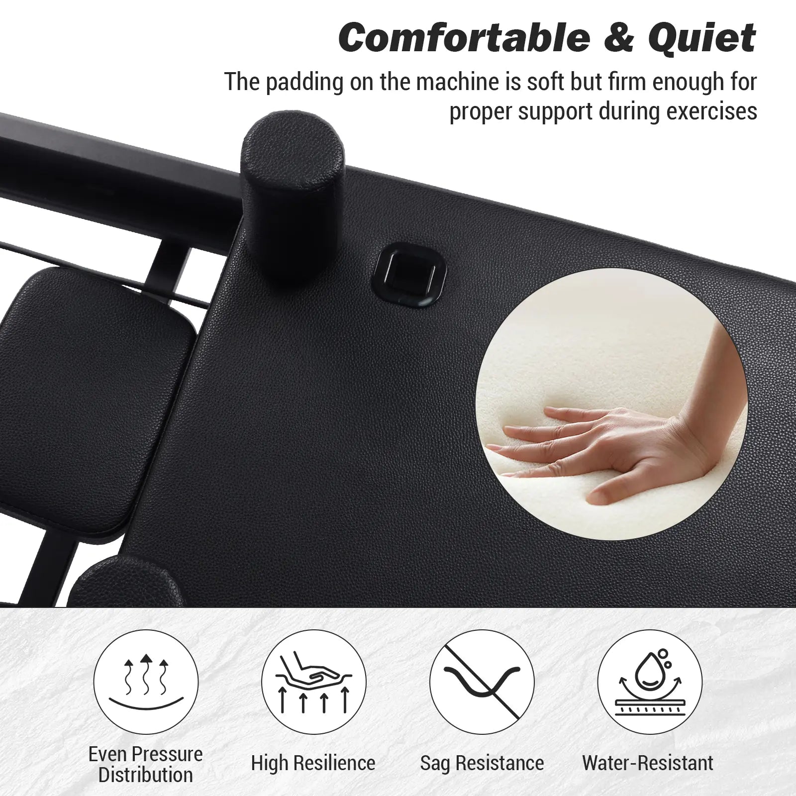 Pilates Reformer Machine 77.5 in Foldable Pilates Equipment for Home Gym Workout,Adjustability Pilates Workout Equipment with Resistance Ropes for Advanced and Beginners