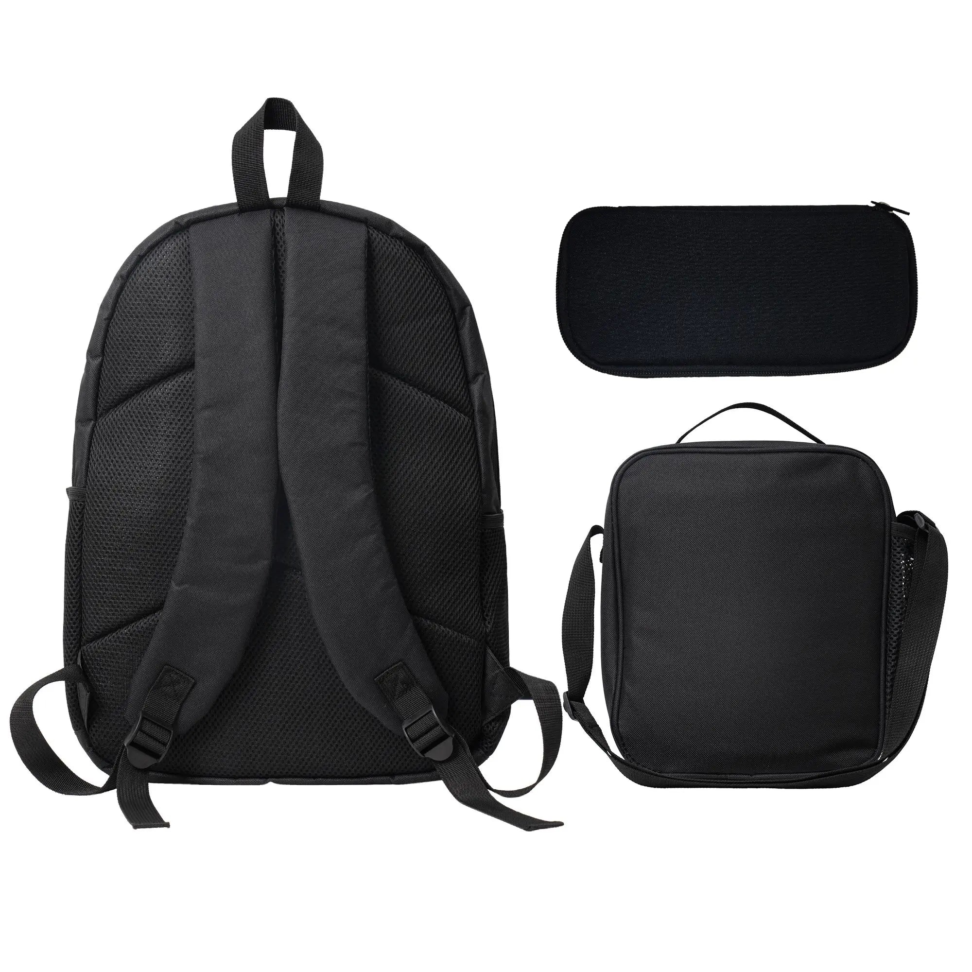 CR7 Soccer School Backpack Set for School Bag with Lunch Bag Pencil Case 3Pcs Set Idea for Student School