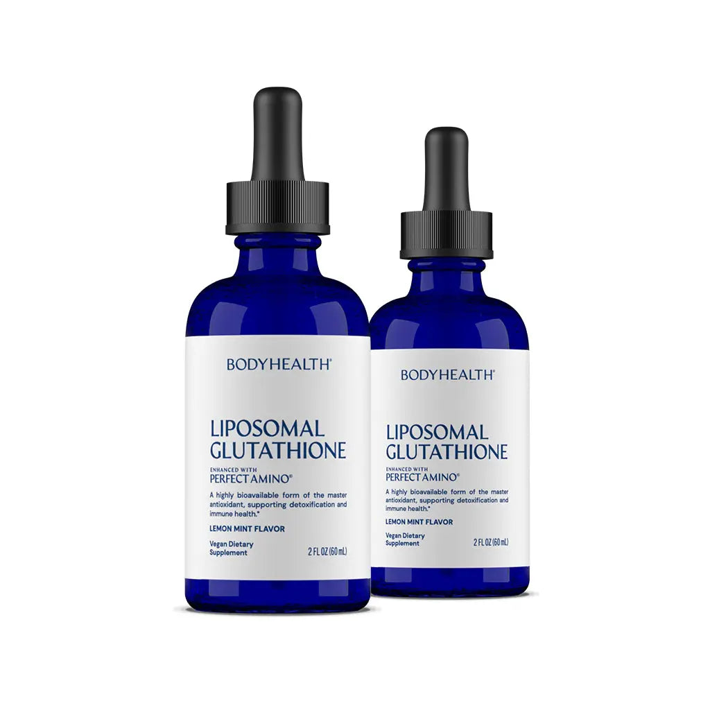 BODYHEALTH Liposomal Glutathione Liquid (100Mg) Master Antioxidant Supplement for Immune, Liver & Cellular Detox Support | Lemon Mint, Vegan, Non-Gmo, Gluten-Free, Dairy-Free, Keto-Friendly, Healthy Aging Support, Gmo Free