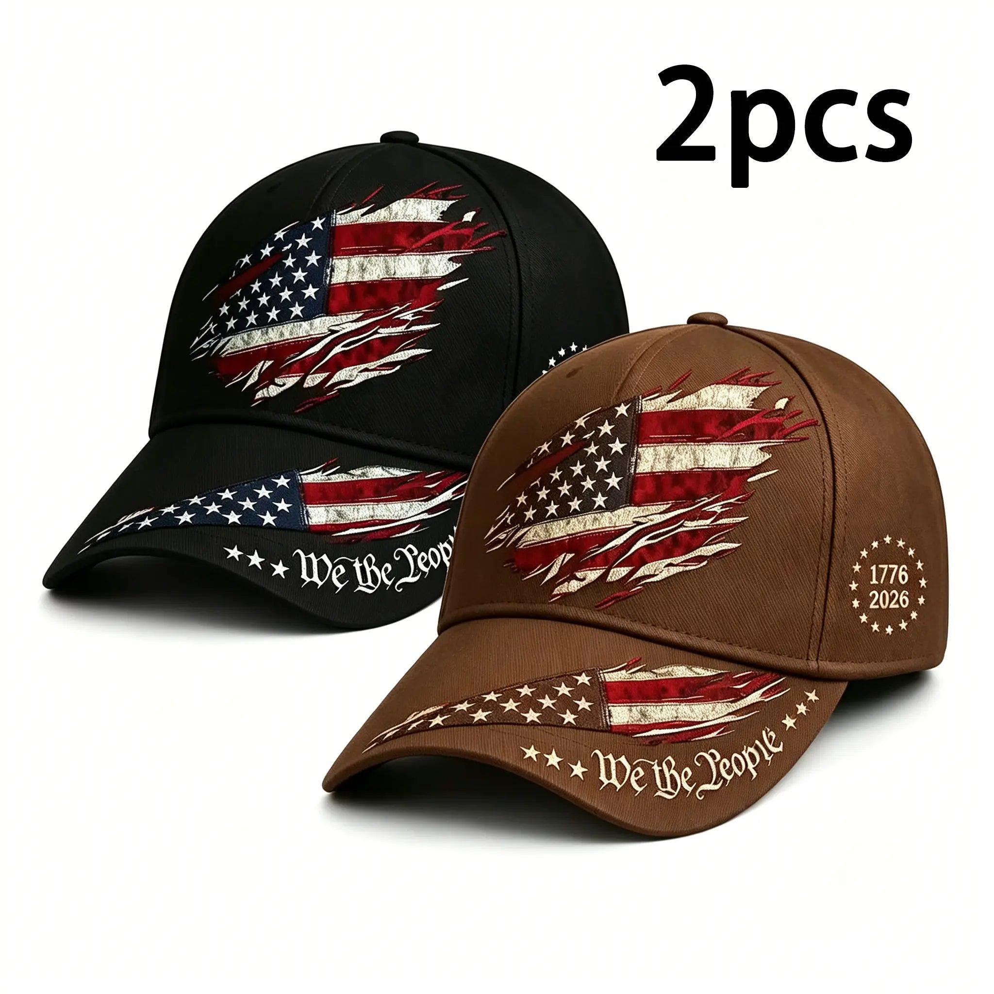 2Pcs 250Th Anniversary Print Baseball Cap, Adjustable Unisex Sun Cap, Suitable for Everyday Wear and Casual Style
