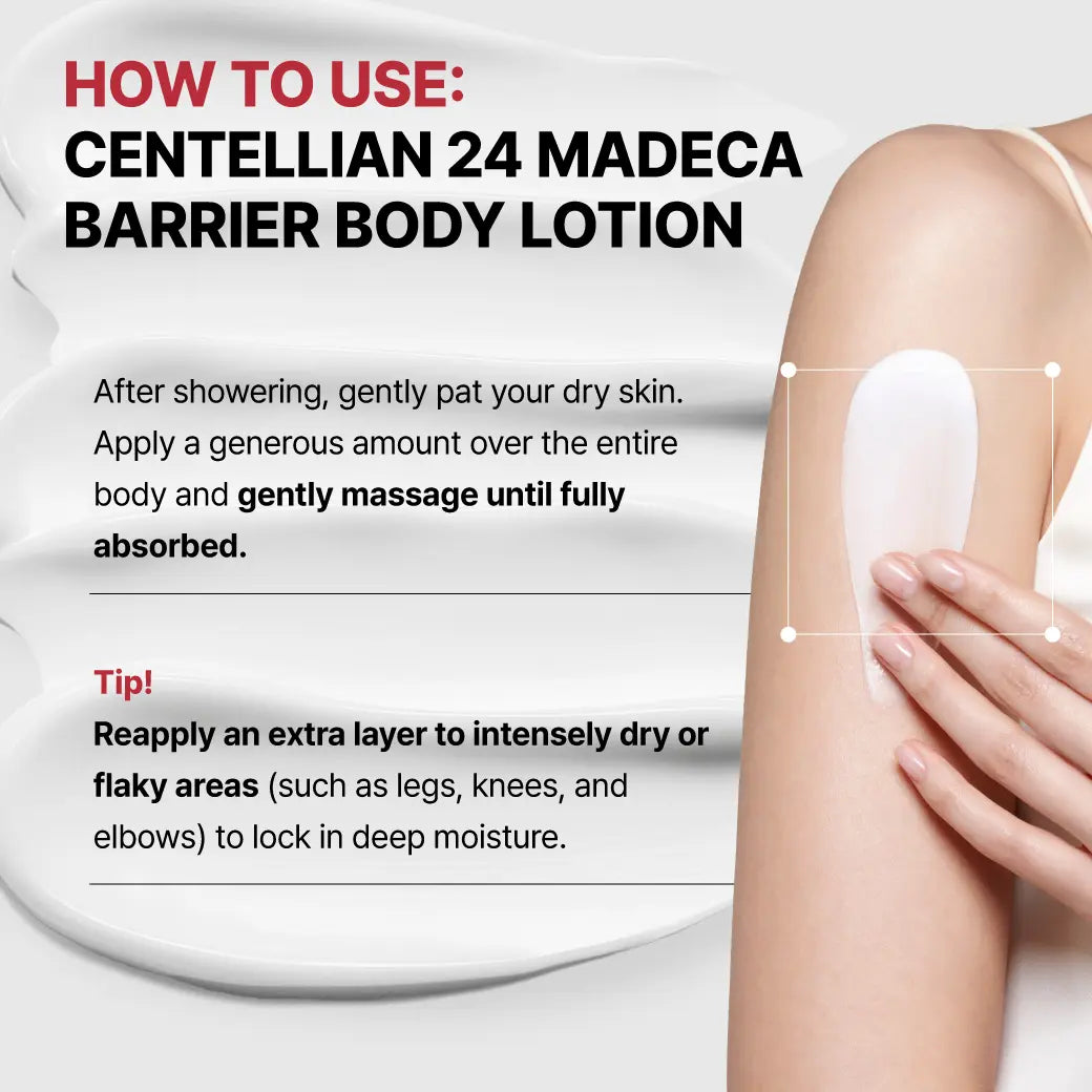 [Centellian24] Madeca Barrier Body Lotion | TECA Calming & Barrier Repair for Sensitive Skin | 65% Centella Asiatica & Patented Moistboom | Soothes Dryness Itchiness & Absorbs Quickly | Family-Safe Formula | 500Ml (16.9Fl Oz)