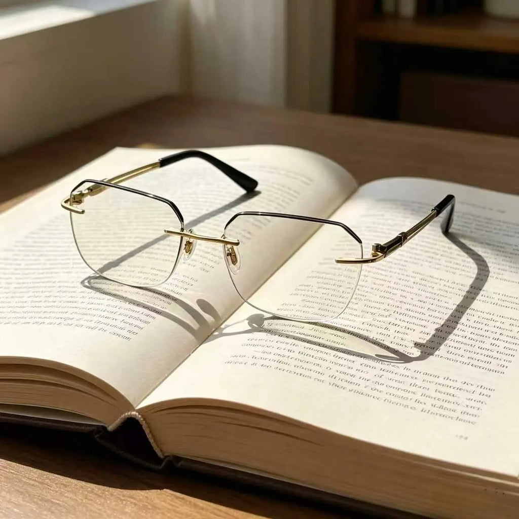 Classic Style Reading Glasses for Men and Women, Lightweight Metal Frame, Ideal for Reading and Craft Work
