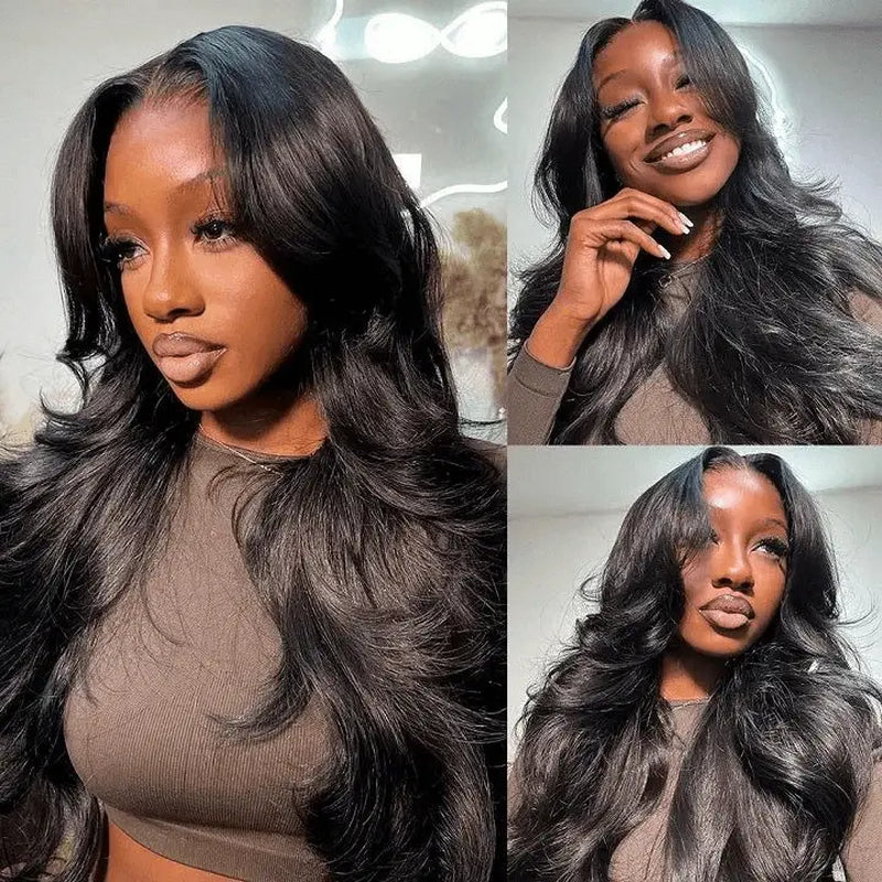 Hot Star Body Wave Wig 13X6 HD Transparent Lace Front Wigs Human Hair Pre Plucked 180% Density Brazilian Straight Frontal Wigs Human Hair with Baby Hair Natural Hairline for Women