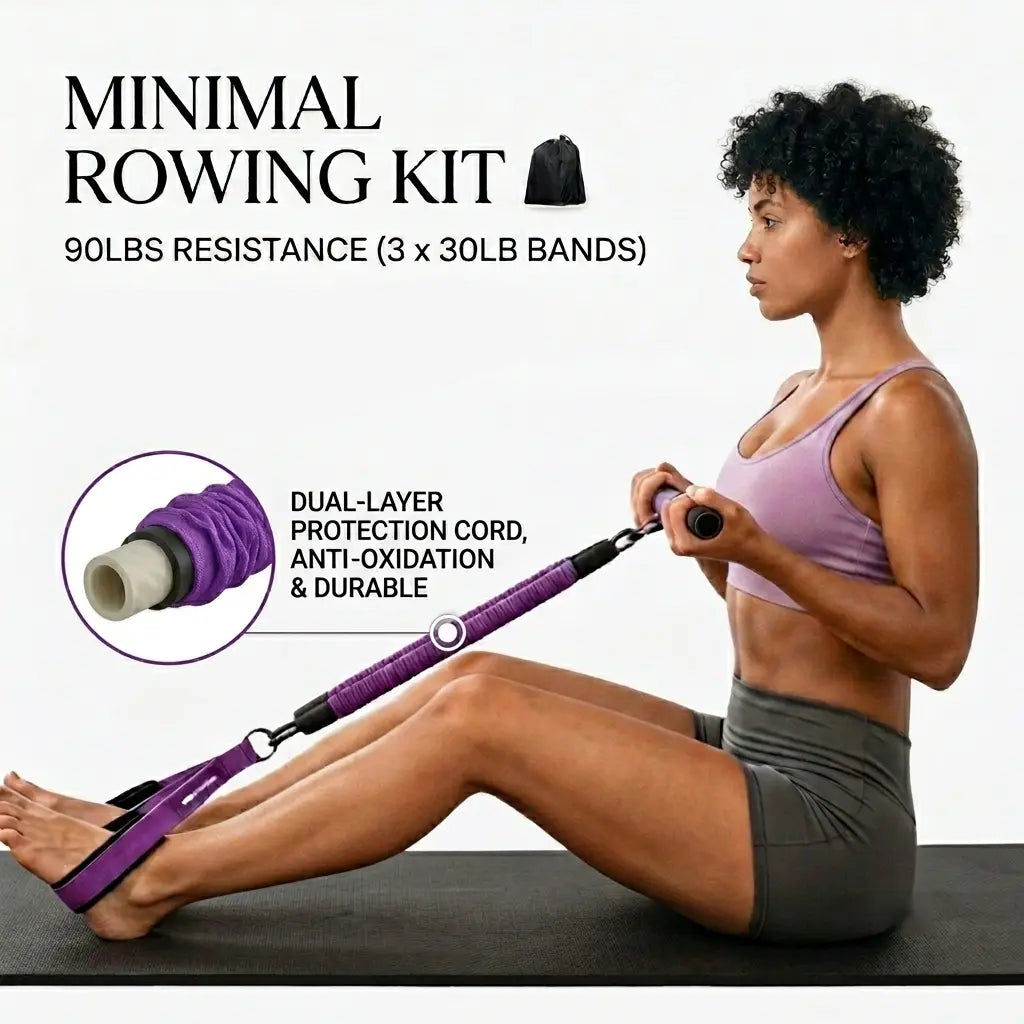 Upgraded Pedal Resistance Band Trainer - Durable Latex Tubes, Beginner-Friendly, Women'S Workout Gear, Portable Home Workout Exercise Equipment for Resistance Band Training & Toned Arms