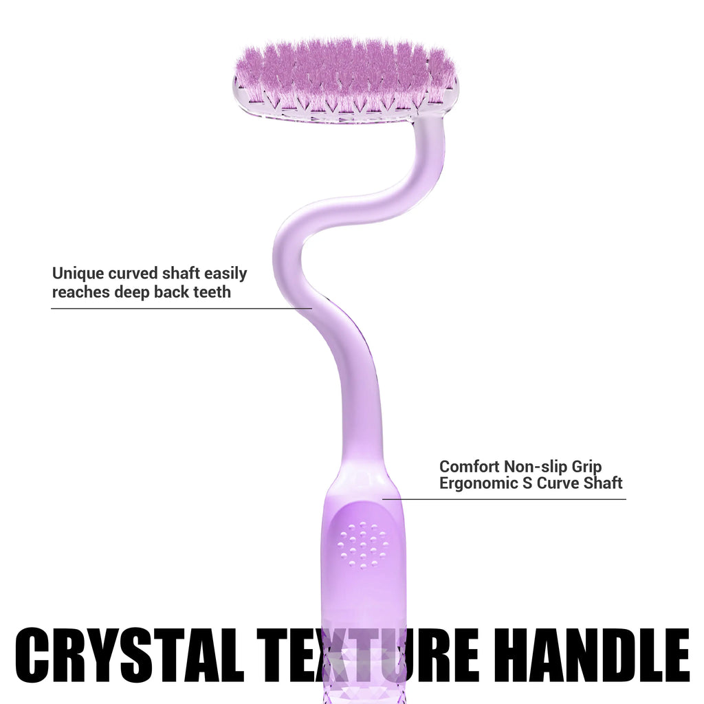 CEELIKE S-Shaped Toothbrush - Ergonomic Curved Handle, Soft Bristles for Deep Oral Cleaning, Comfortable Daily Oral Care, Non-Medical