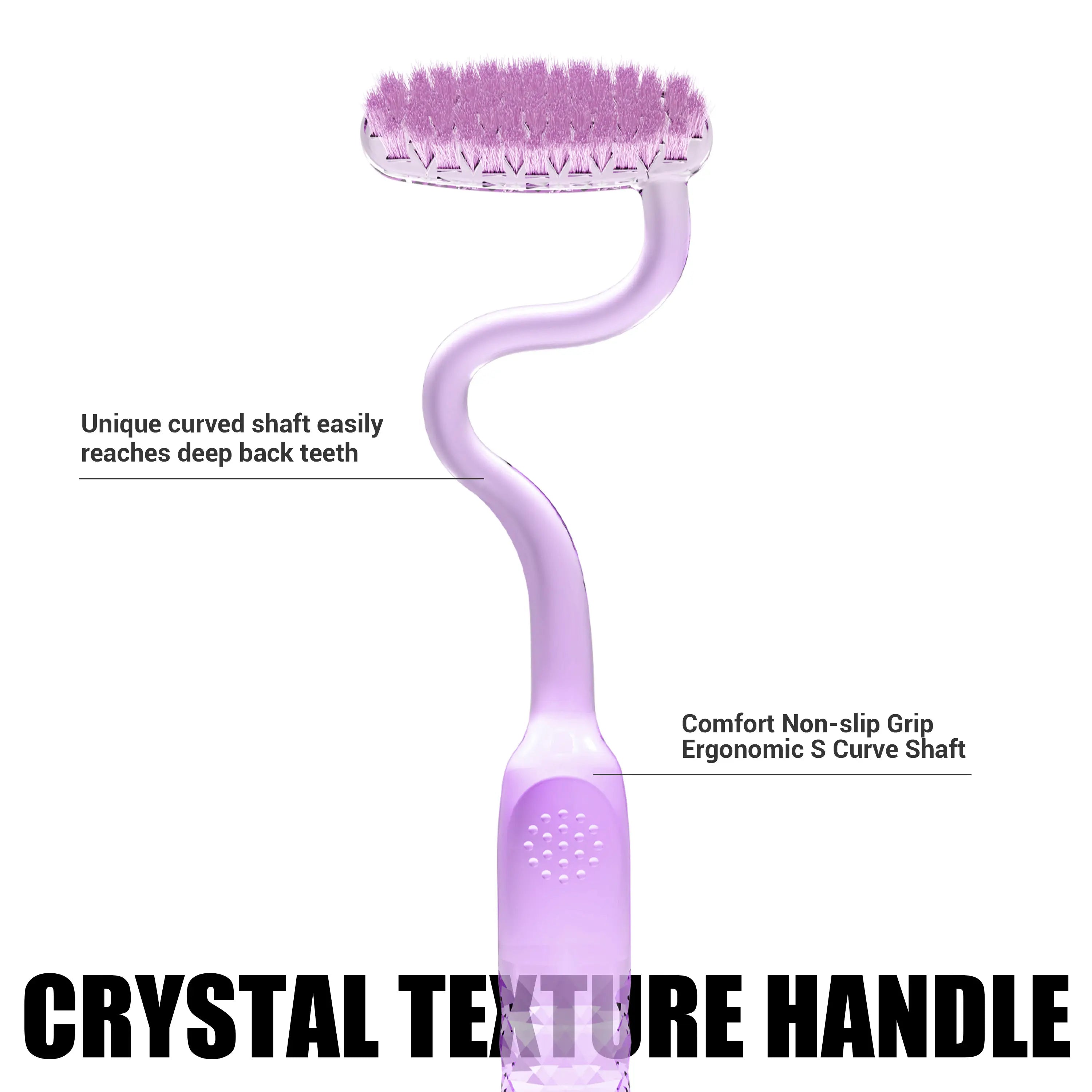 CEELIKE S-Shaped Toothbrush - Ergonomic Curved Handle, Soft Bristles for Deep Oral Cleaning, Comfortable Daily Oral Care, Non-Medical