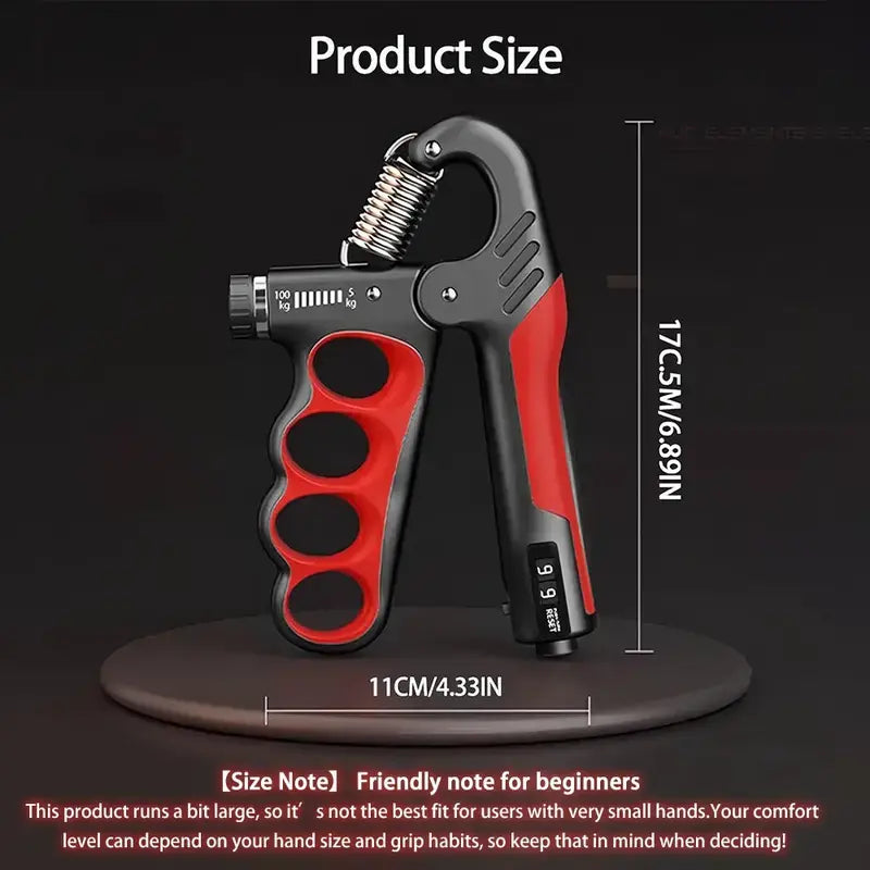 Adjustable Hand Gripper, Sleek Digital Strength Trainer with LCD Display, 5-100Kg Forearm Exerciser for Home Gym Workouts, Handgrippers Hand Strengthening Devices Hand Strengthener