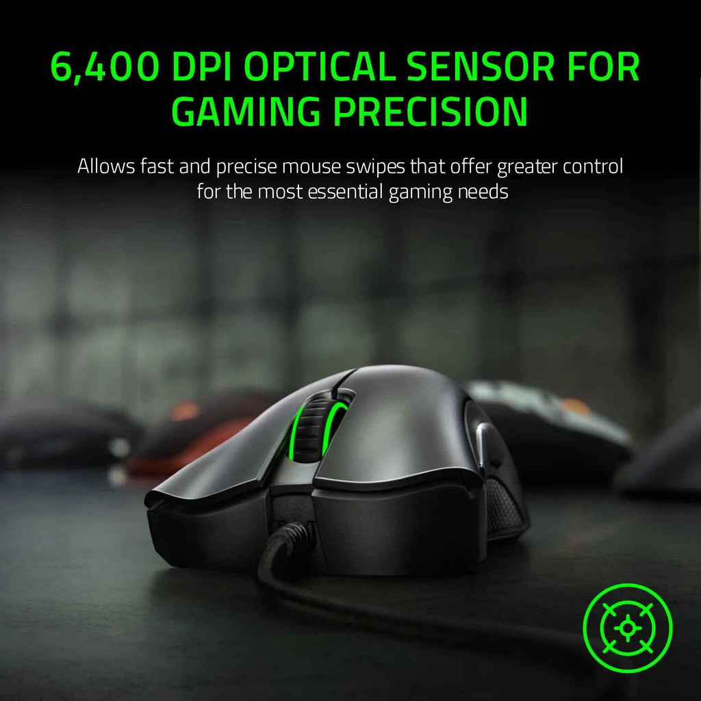 DEATHADDER ESSENTIAL - ERGONOMIC Wired Gaming Mouse -Black