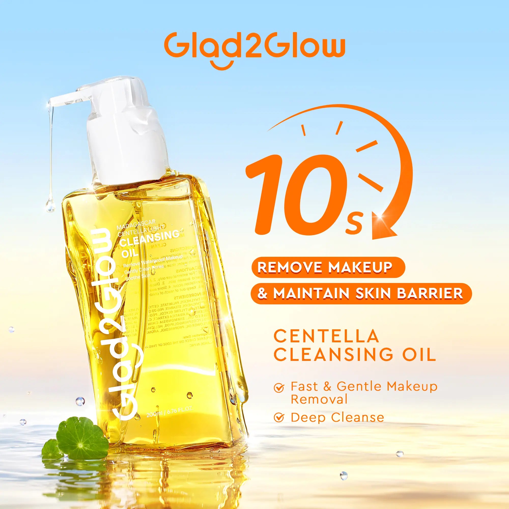 [New Launch] Glad2Glow Madagascar Centella Light Cleansing Oil | Bicontinuous Microemulsions Technology & Smooth Complexion Perfector