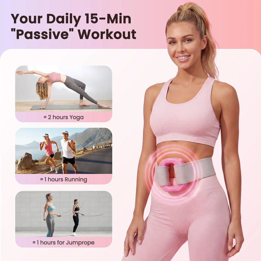 Zenrous 2026 New Wearable Fascia Ring– Adjustable Vibration Belt for Waist, Back & Legs – Cordless Portable Percussive Machine for Muscle Recovery & Tension Relief