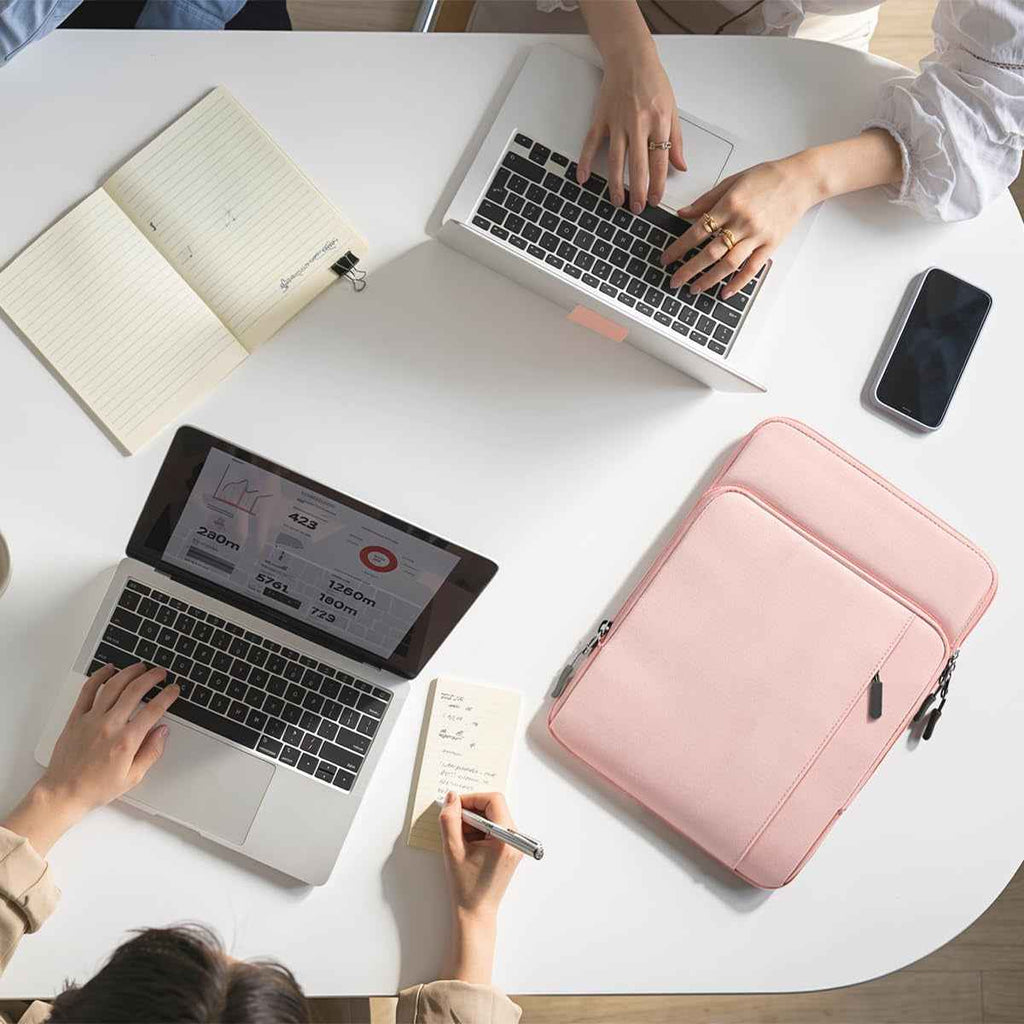 Sleeve Case with Shoulder Strap for Tablet/Laptop, 13.3-14", Pink | Fit Macbook Neo 13 Inch 2026 Model A3404 with A18 Pro Chip, Carrying Case with Shoulder Strap