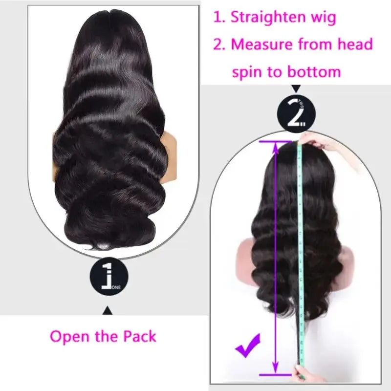 Hot Star Body Wave Wig 13X6 HD Transparent Lace Front Wigs Human Hair Pre Plucked 180% Density Brazilian Straight Frontal Wigs Human Hair with Baby Hair Natural Hairline for Women