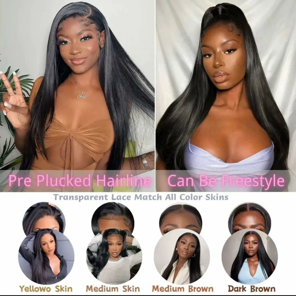 Hot Star Body Wave Wig 13X6 HD Transparent Lace Front Wigs Human Hair Pre Plucked 180% Density Brazilian Straight Frontal Wigs Human Hair with Baby Hair Natural Hairline for Women