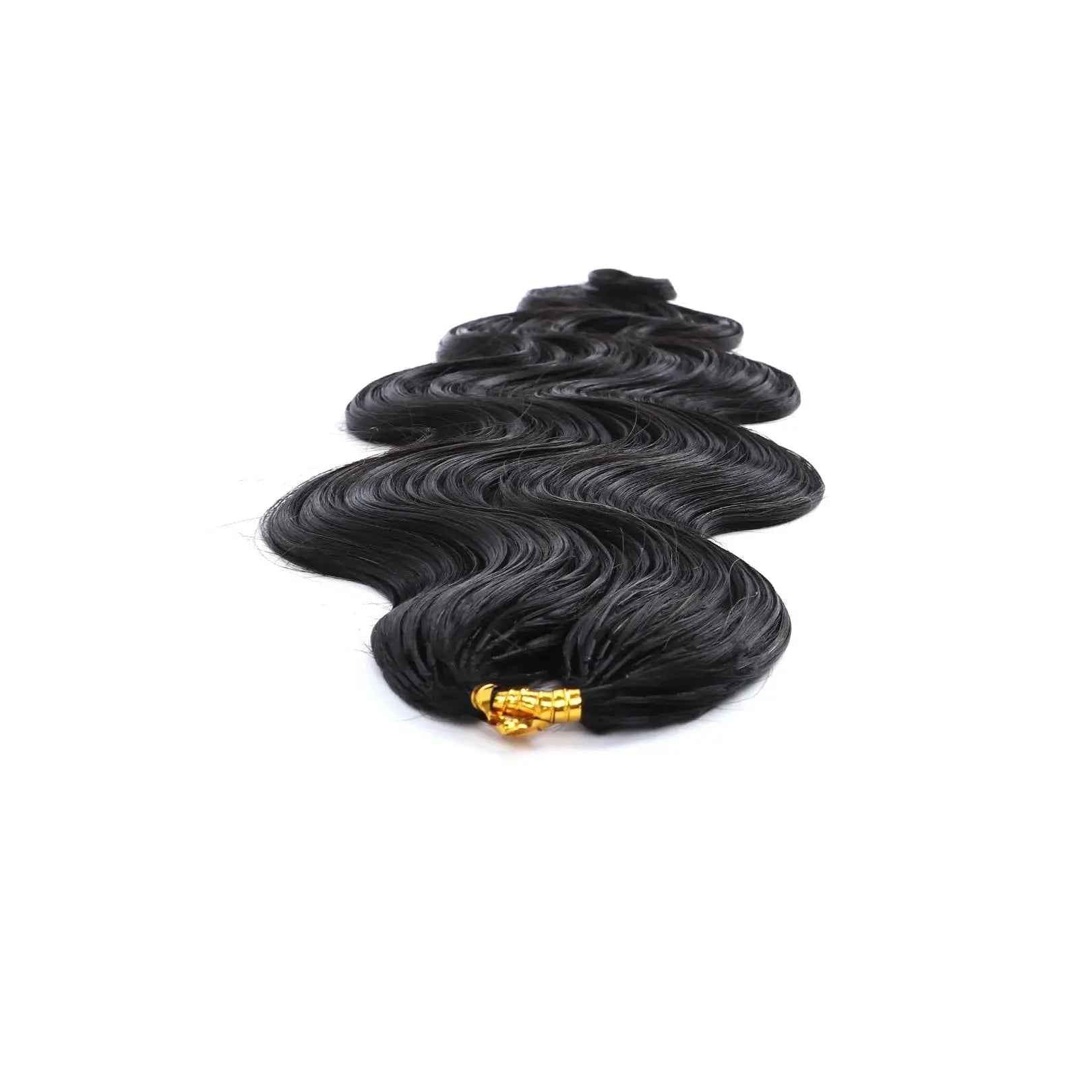 Ygwigs Pre-Separated Feather Crochet Hair Extension Body Wave Human Hair FE22