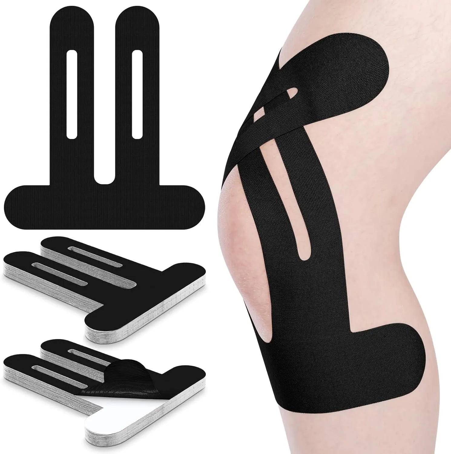 10 Pack Pre-Cut Knee Kinesiology Tape, Relieve Soreness, Stabilize Joints for All Sports