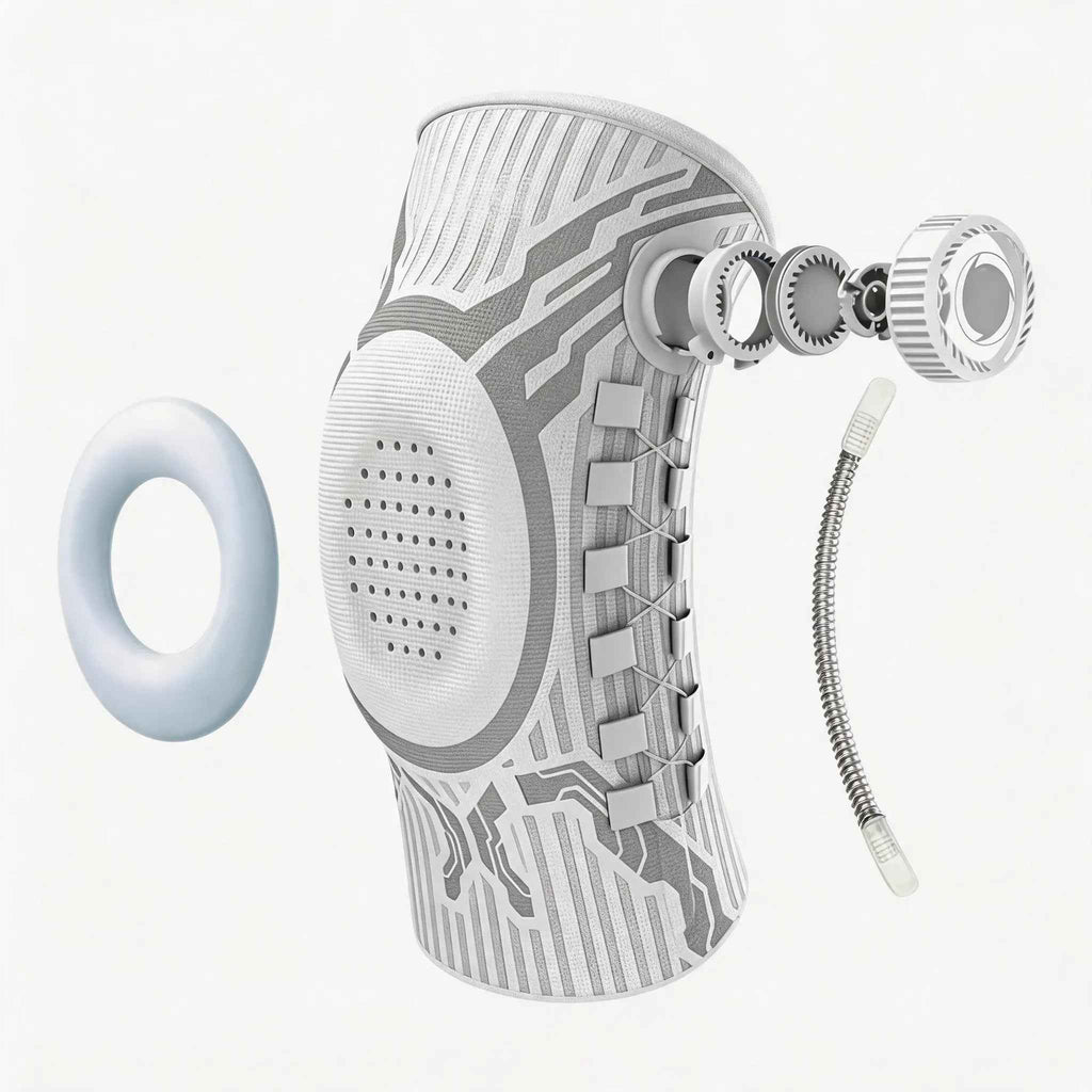 Adjustable Compression Knee Brace with Dial, Breathable Knee Support Sleeve for Sports, Running & Daily Activities