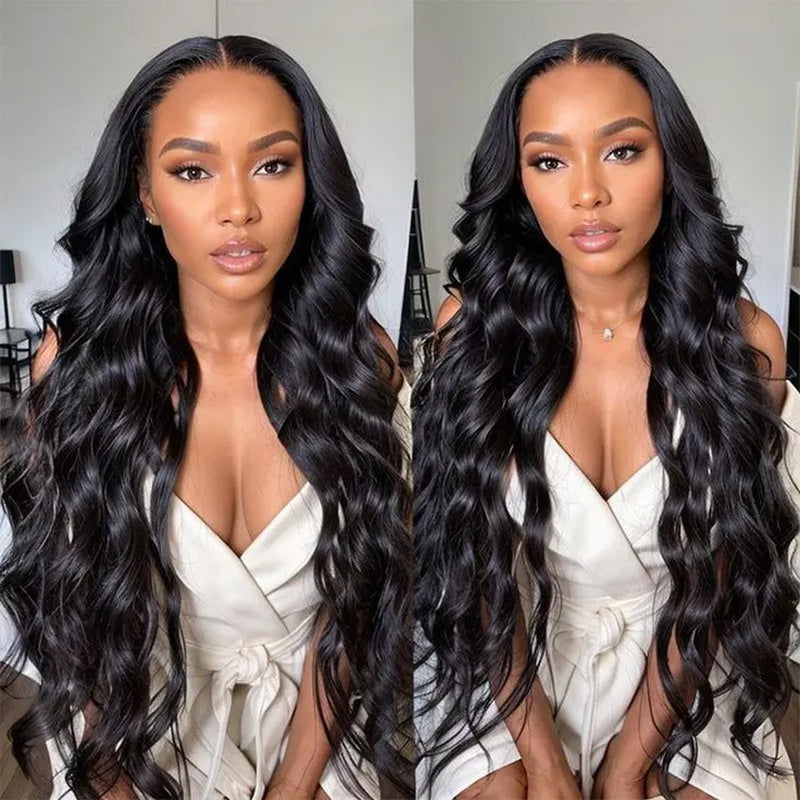 Hot Star Body Wave Wig 13X6 HD Transparent Lace Front Wigs Human Hair Pre Plucked 180% Density Brazilian Straight Frontal Wigs Human Hair with Baby Hair Natural Hairline for Women