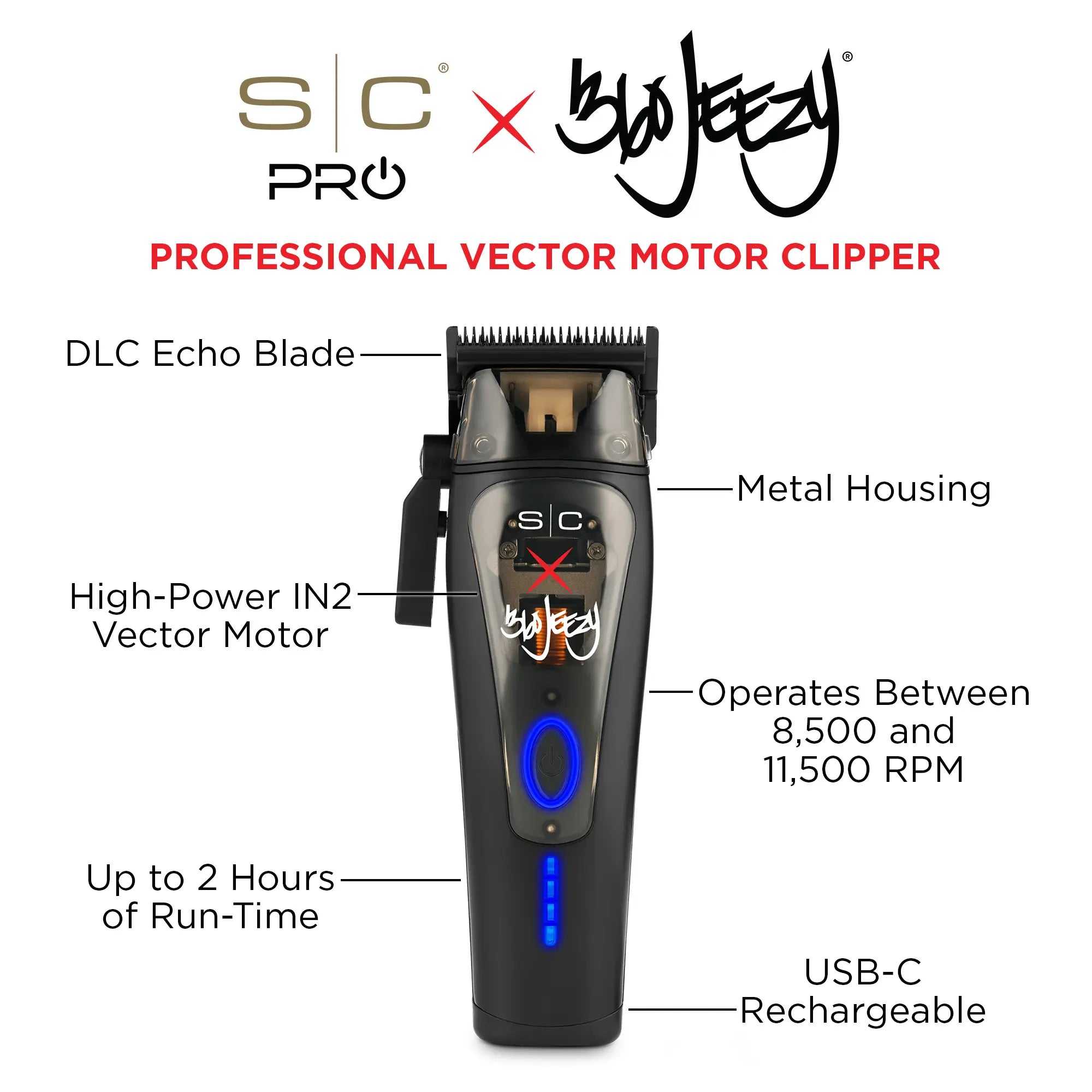 Stylecraft 360 Jeezy Hair Clipper and Instinct Metal Cordless Double Foil Shaver Bundle
