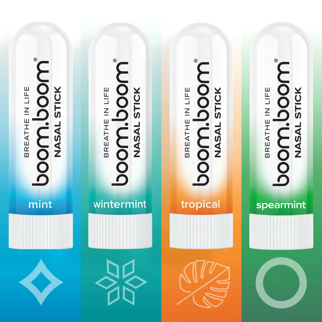 Boomboom Nasal Stick: Free Your Nose | Featured on Shark Tank | Powerful Essential Oils with Vapor Flow Technology | Breathe in Life Remedies Treatment