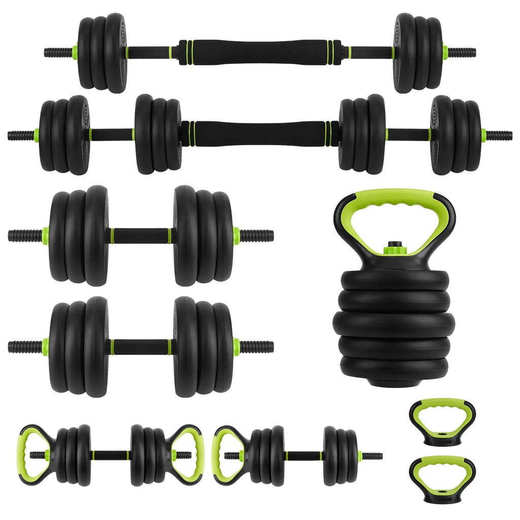 4-In-1 Adjustable Dumbbell Set 88/66 Lb – Converts to Barbell, Kettlebell & Push-Up Stand – All-In-One Home Gym Strength Training Equipment for Men & Women – Full Body Workouts