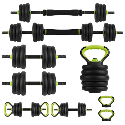 4-In-1 Adjustable Dumbbell Set 88/66 Lb – Converts to Barbell, Kettlebell & Push-Up Stand – All-In-One Home Gym Strength Training Equipment for Men & Women – Full Body Workouts