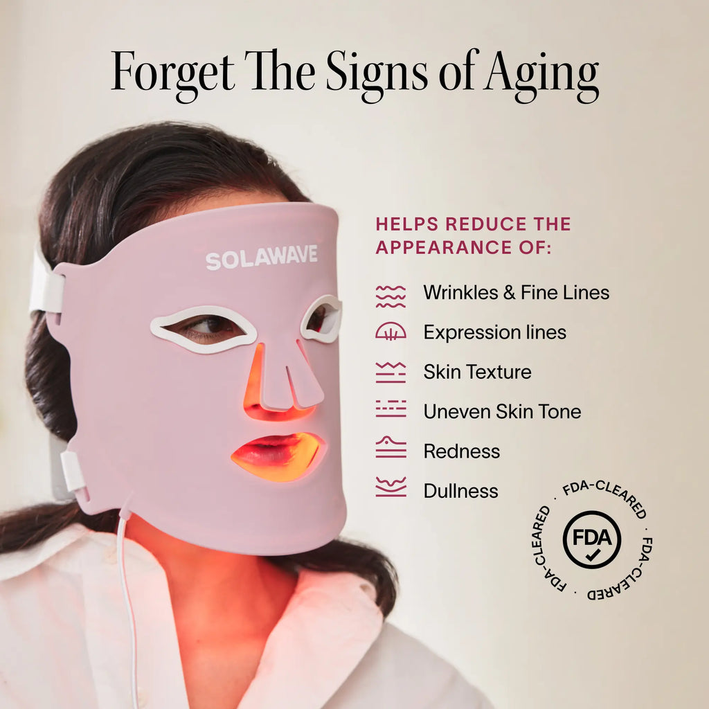 Wrinkle Retreat Pro LED Face Mask with Red, Infrared, Deep Red, and Amber Light Therapy